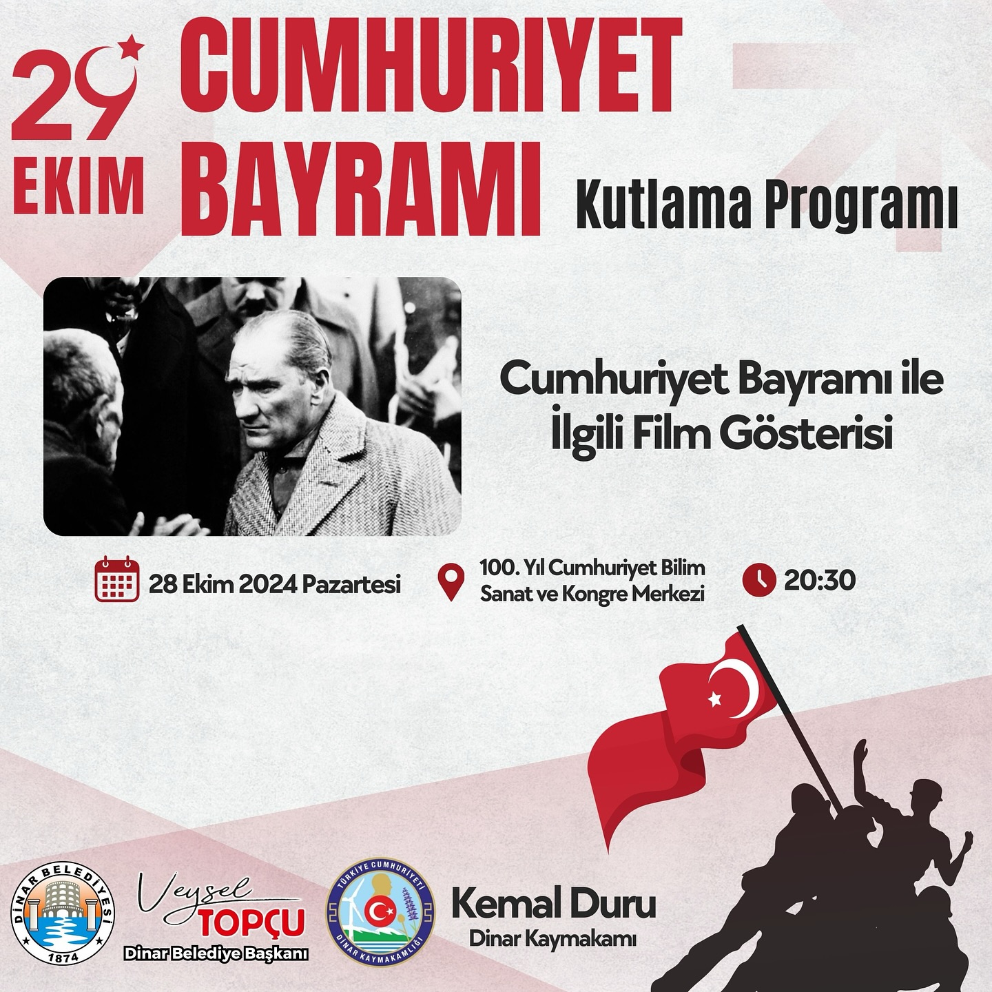 Dinar’da Cumhuriyet Bayramı Coşkusu