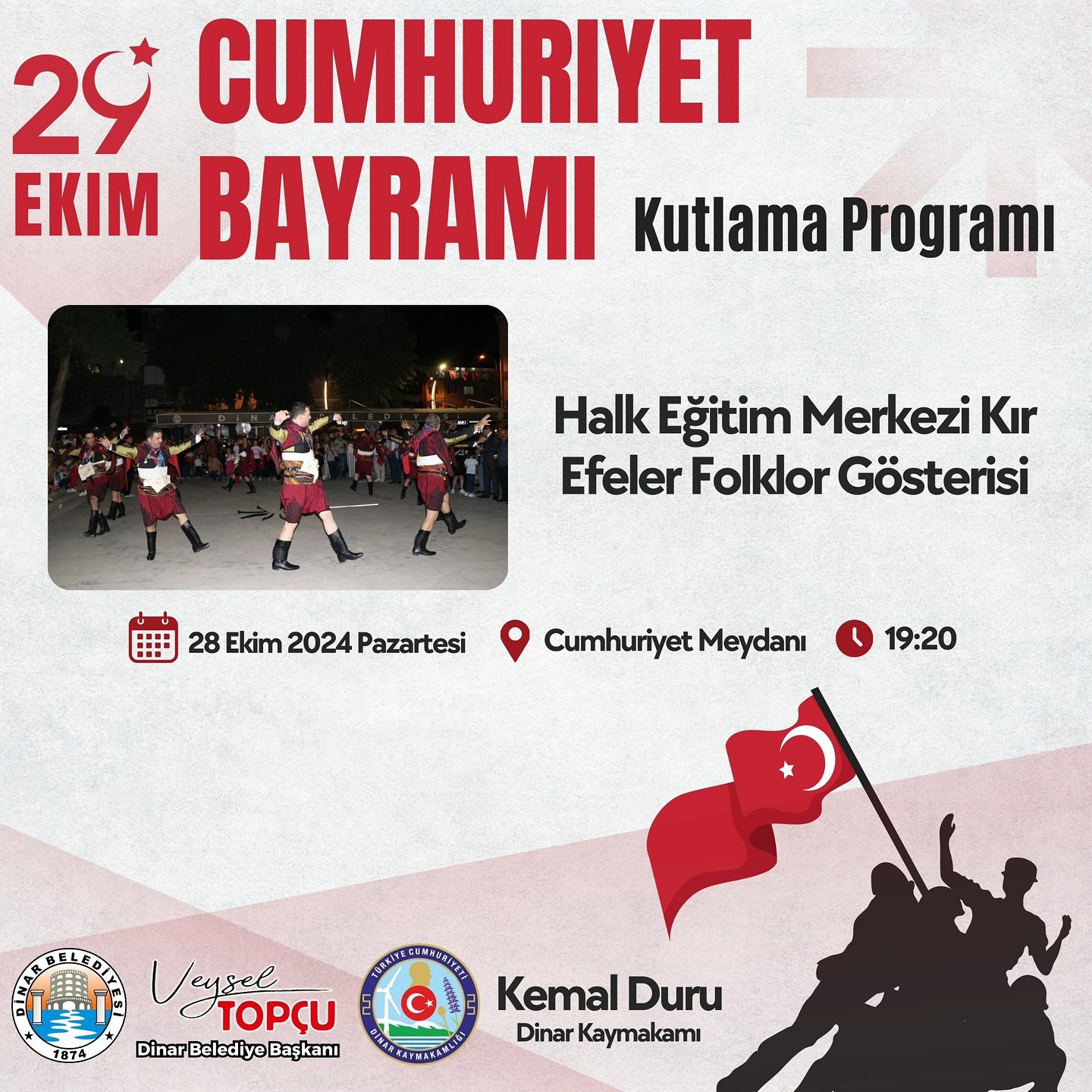 Dinar’da Cumhuriyet Bayramı Coşkusu