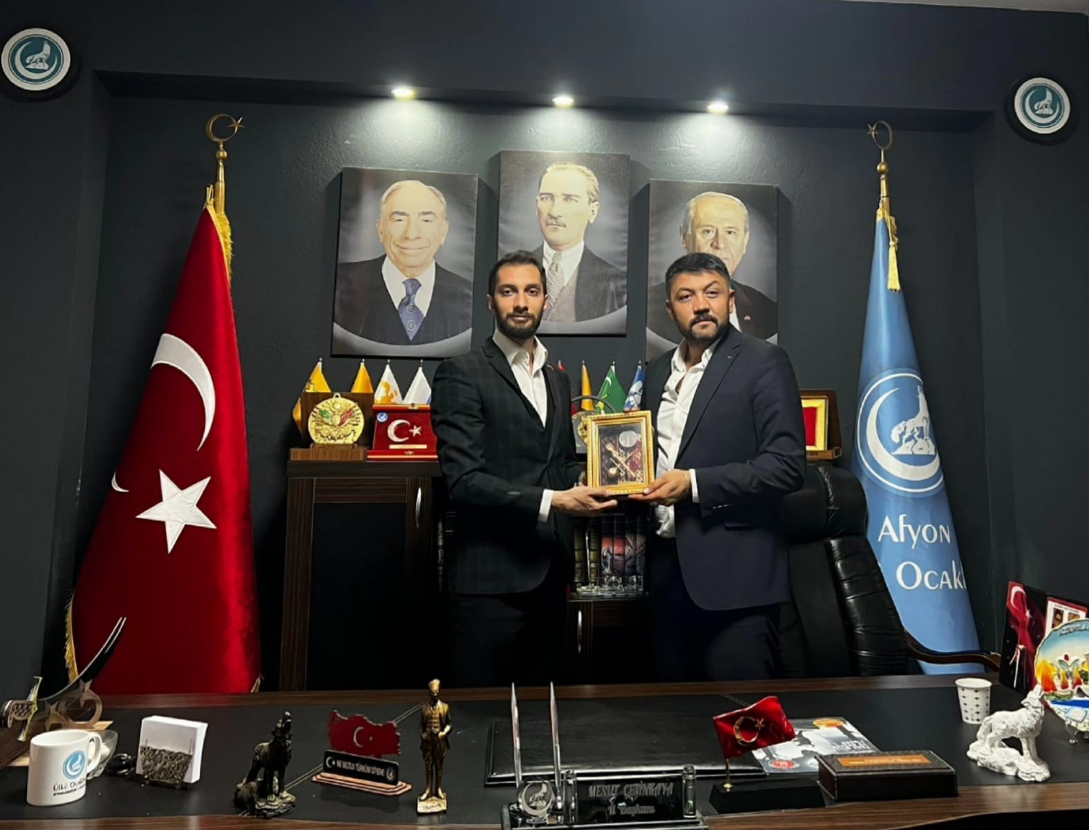AFYONKARAHİSAR AZERBAYCANLILAR DERNEĞİ, ÇETİNKAYA'YI ZİYARET ETTİ