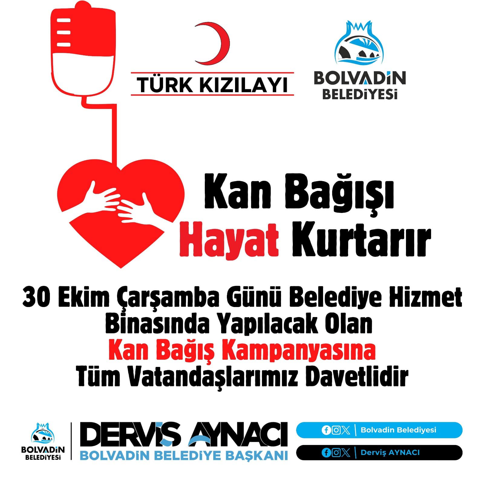 BAŞKAN AYNACI KAN BAĞIŞI KAMPANYASINA VATANDAŞLARI DAVET ETTİ