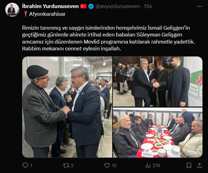 Milletvekili Yurdunuseven, Mevlid Programına Katıldı