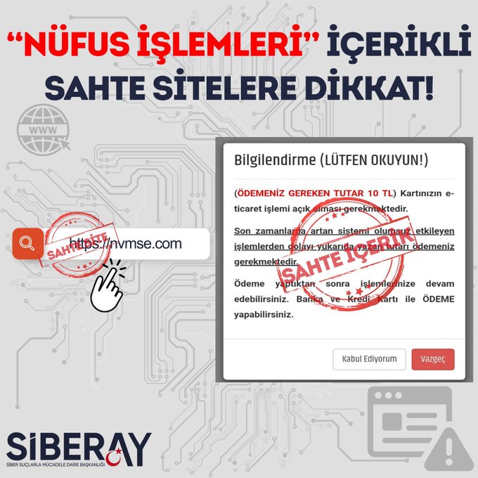 Vatandaşını Düşünen Müdürlükten  Sanal Dolandırıcılık Uyarısı
