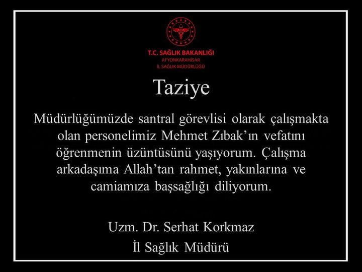 MÜDÜR KORKMAZ’DAN TAZİYE MESAJI