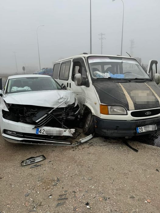 Çobanlar Kavşağında Maddi Hasarlı Kaza