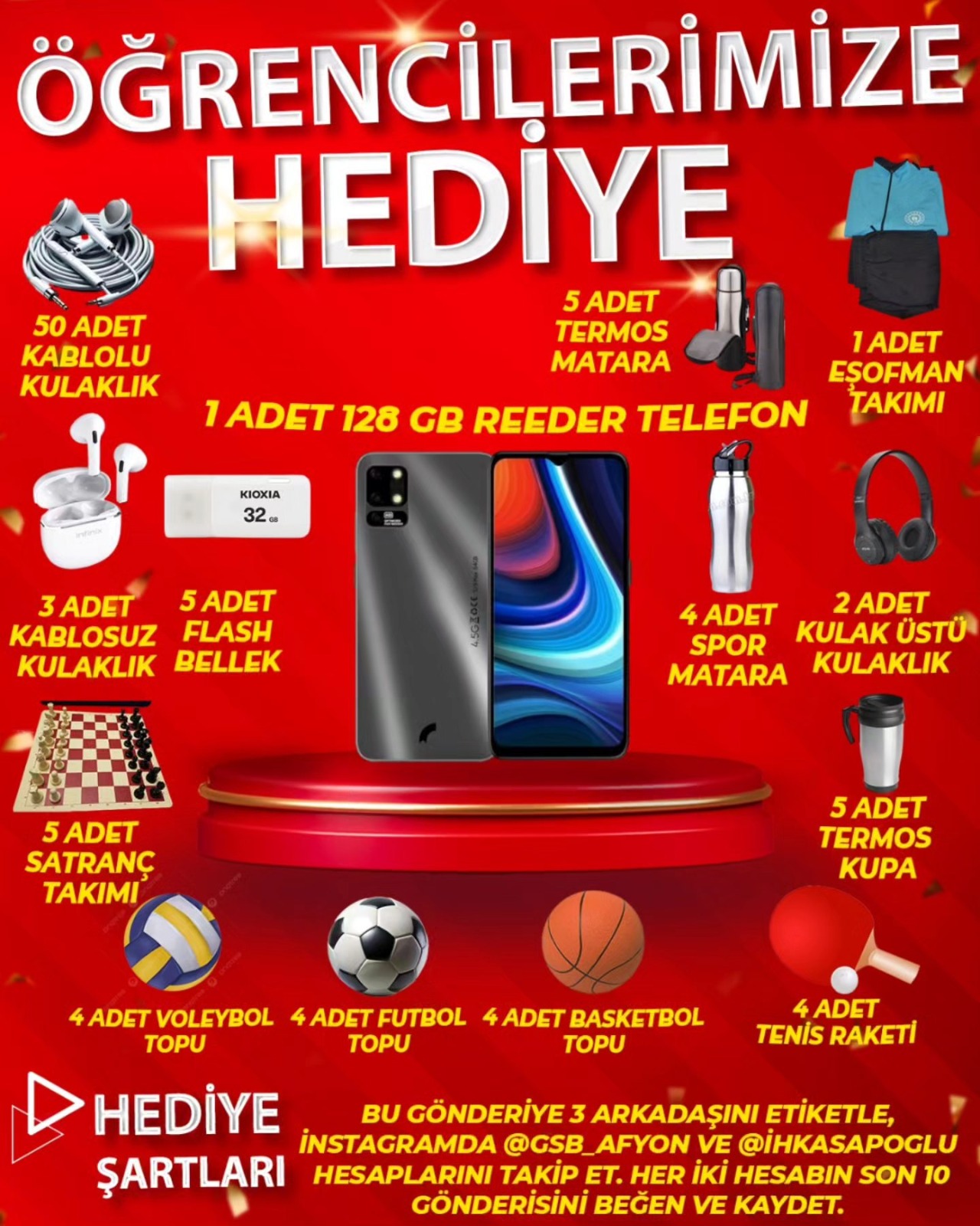 GENÇLİK VE SPOR İL MÜDÜRLÜĞÜNDEN ÖĞRENCİLERE BOL HEDİYELİ KAMPANYA