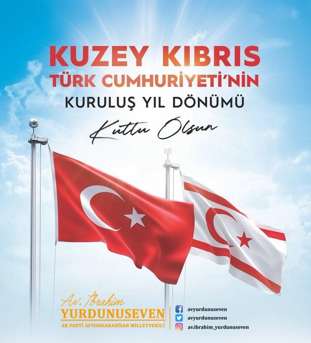 MİLLETVEKİLİ YURDUNUSEVEN, YAVRU VATAN’IN 41. KURULUŞ YILDÖNÜMÜNÜ KUTLADI