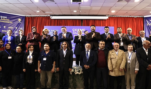 BAKAN GÖKTAŞ PARTİ ÇEŞME 7. OLAĞAN İLÇE KONGRESİNE KATILDI
