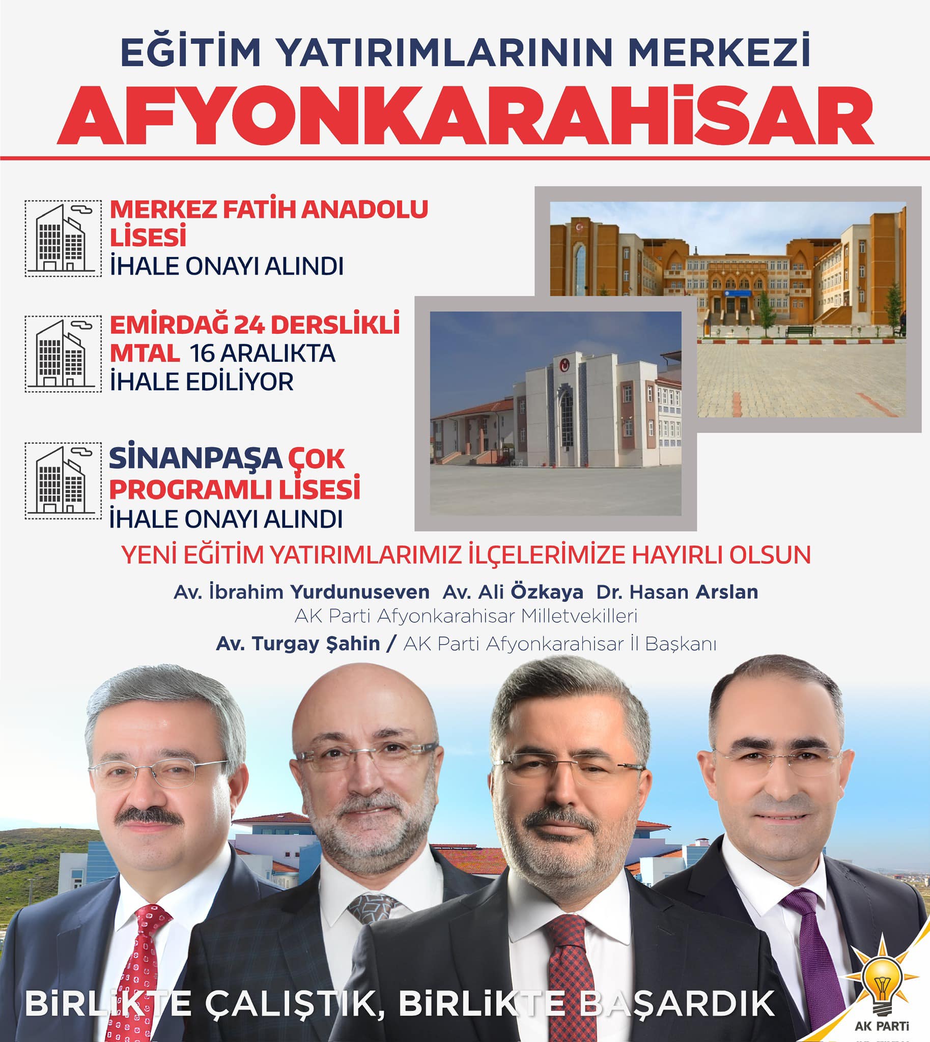 AK Parti'den Afyonkarahisar'a 3 Yeni Eğitim Kurumu Müjdesi