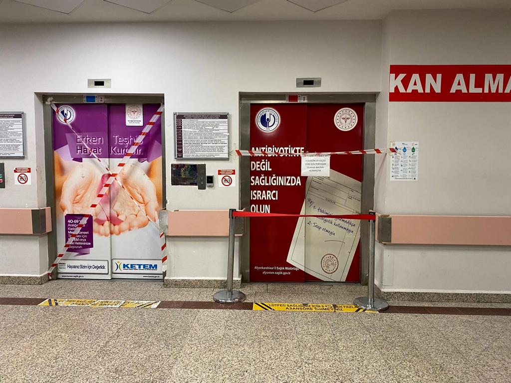 Afyonkarahisar Devlet Hastanesi'nde Asansör Yenileme ve Bakım Çalışmaları Başladı