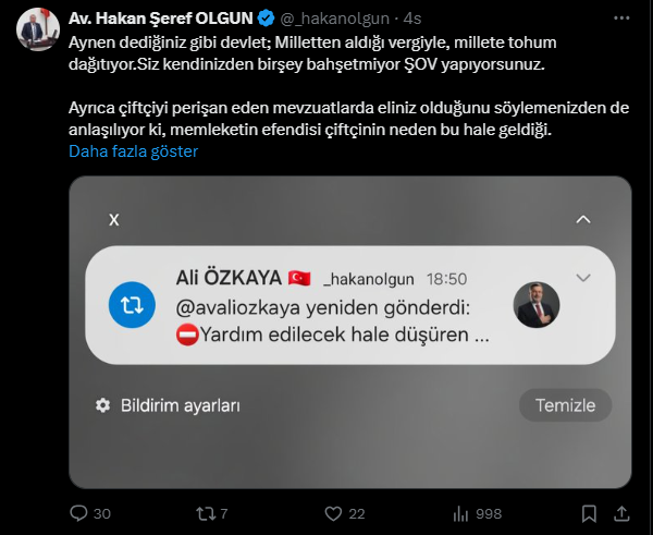 Hangi Vekiller Sosyal Medya Üzerinden Tepki Gösterdi?  Tohum Desteği Töreni Siyaset Sahnesinde Tartışma Yarattı