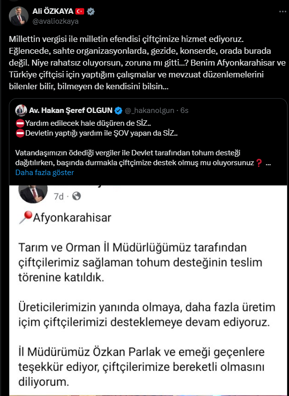 Hangi Vekiller Sosyal Medya Üzerinden Tepki Gösterdi?  Tohum Desteği Töreni Siyaset Sahnesinde Tartışma Yarattı