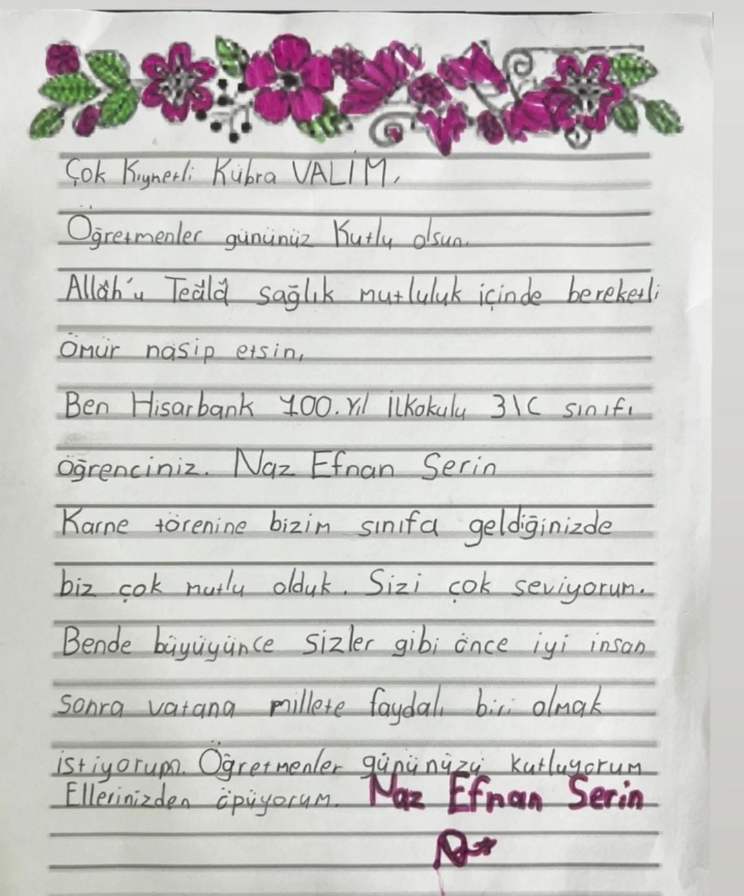 Vali Kübra Güran Yiğitbaşı Minik Kalplerin İlham Kaynağı Oldu