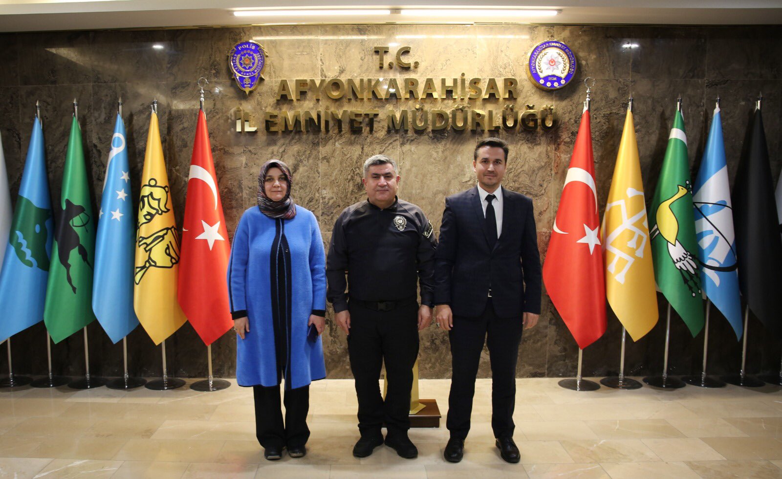 İhsaniye Heyeti Emniyet Müdürü Ay’ı Makamında Ziyaret Etti