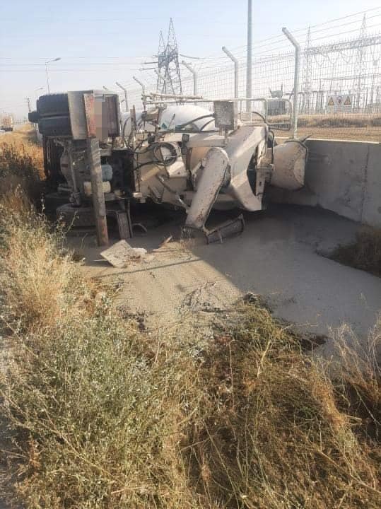 Beton Mikseri Devrildi Yürekler Ağıza Geldi