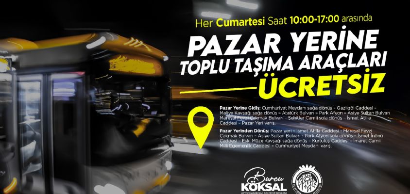 Afyonkarahisar'da Ücretsiz Toplu Taşıma Hizmeti Başladı