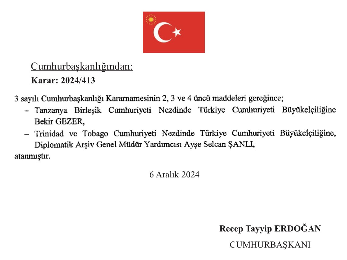 7 Aralık 2024 Tarihli Resmî Gazete’de Yayımlananlar