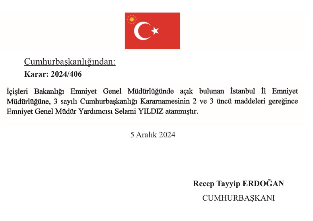 7 Aralık 2024 Tarihli Resmî Gazete’de Yayımlananlar
