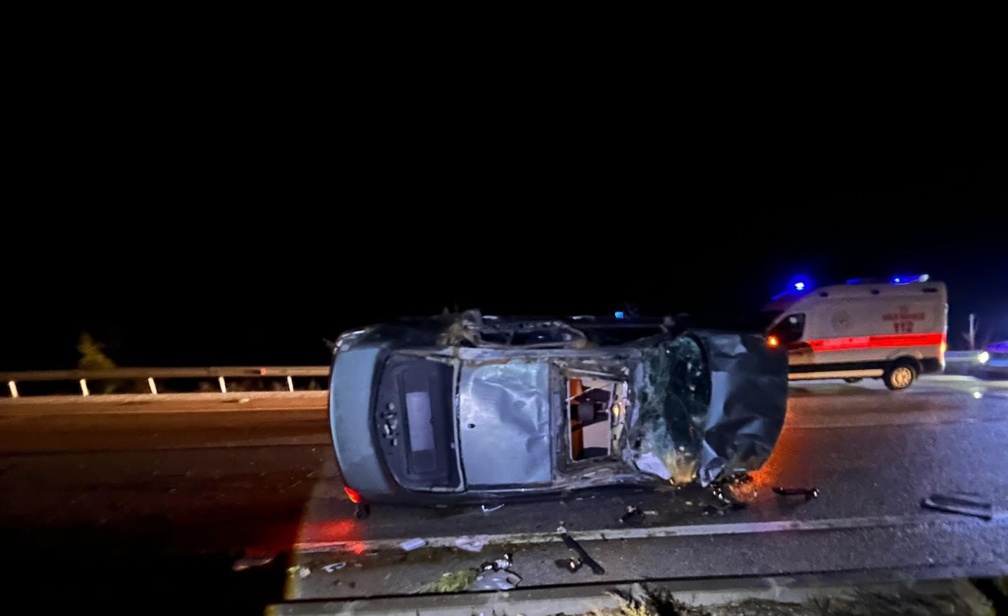 Feci kaza can aldı! Takla atan otomobilde 1 kişi yaşamını yitirdi