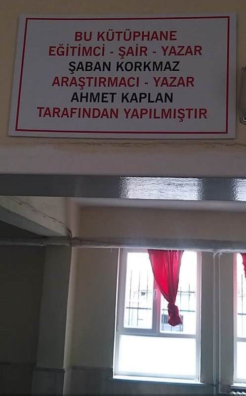 YAZAR KORKMAZ VE KAPLAN GEBECELER'DE KÜTÜPHANE AÇTI