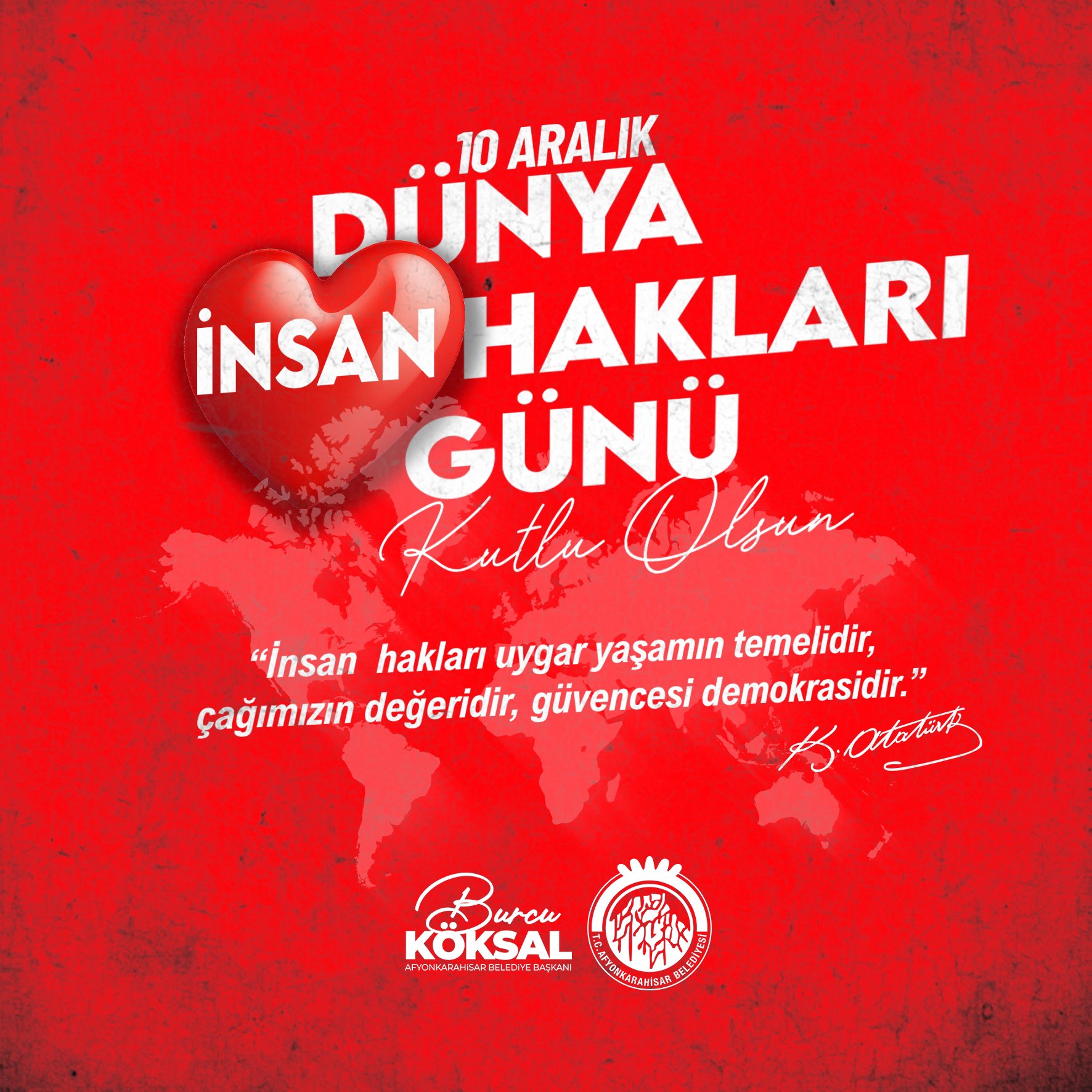 Başkan Köksal’dan Dünya İnsan Hakları Günü Mesajı  ‘İnsan Hakları Herkes İçin Her Yerde!’
