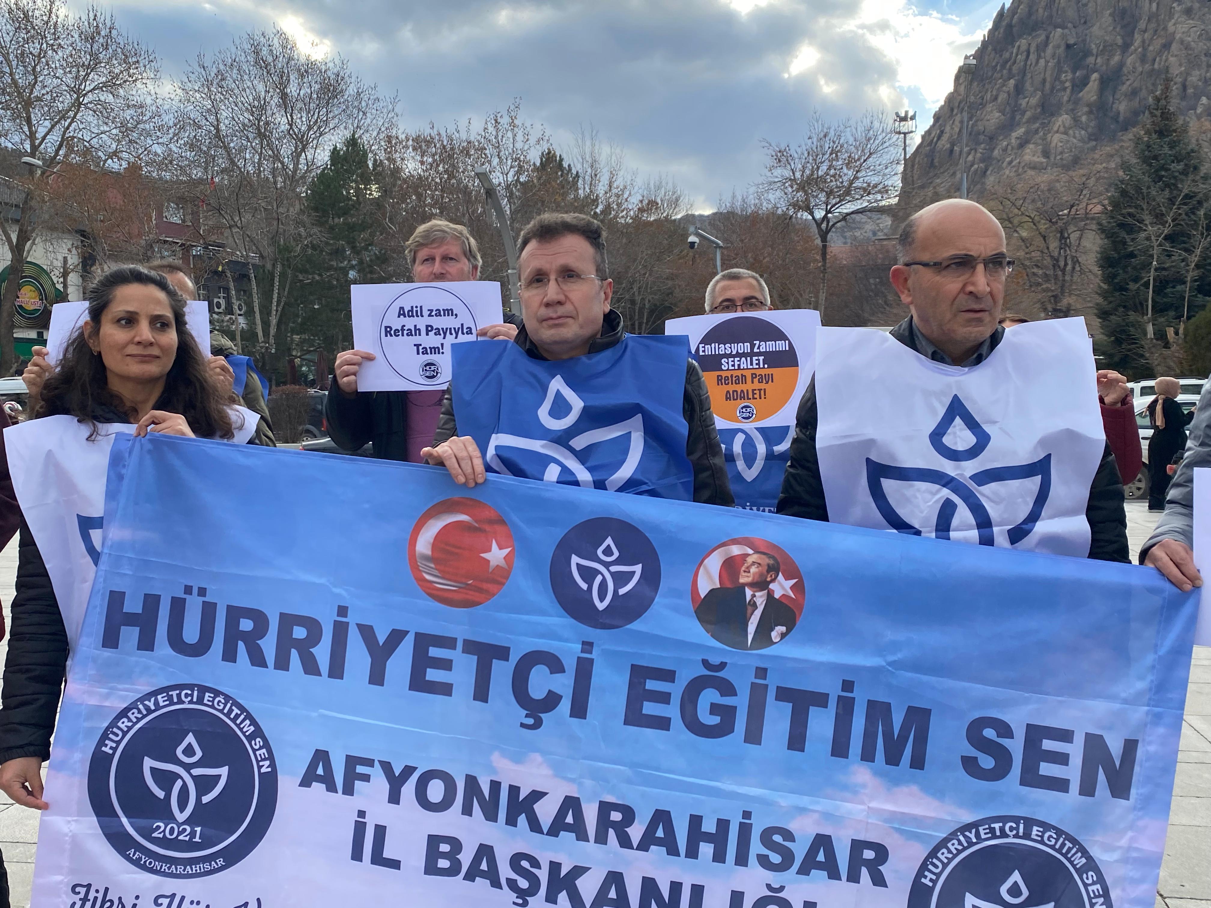 HÜR-SEN Afyonkarahisar İl Temsilcisi Nizamettin Şenol:  "TÜİK'in Enflasyonunu Reddediyoruz, Refah Payı İstiyoruz!"