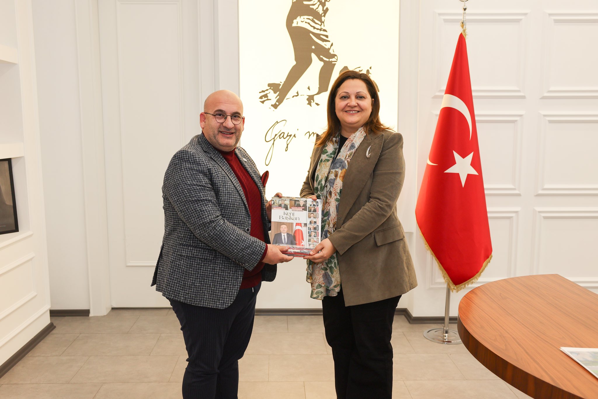 Makamda Bir Araya Gelindi Başkan Köksal Başkan Geçgel’i Ağırladı