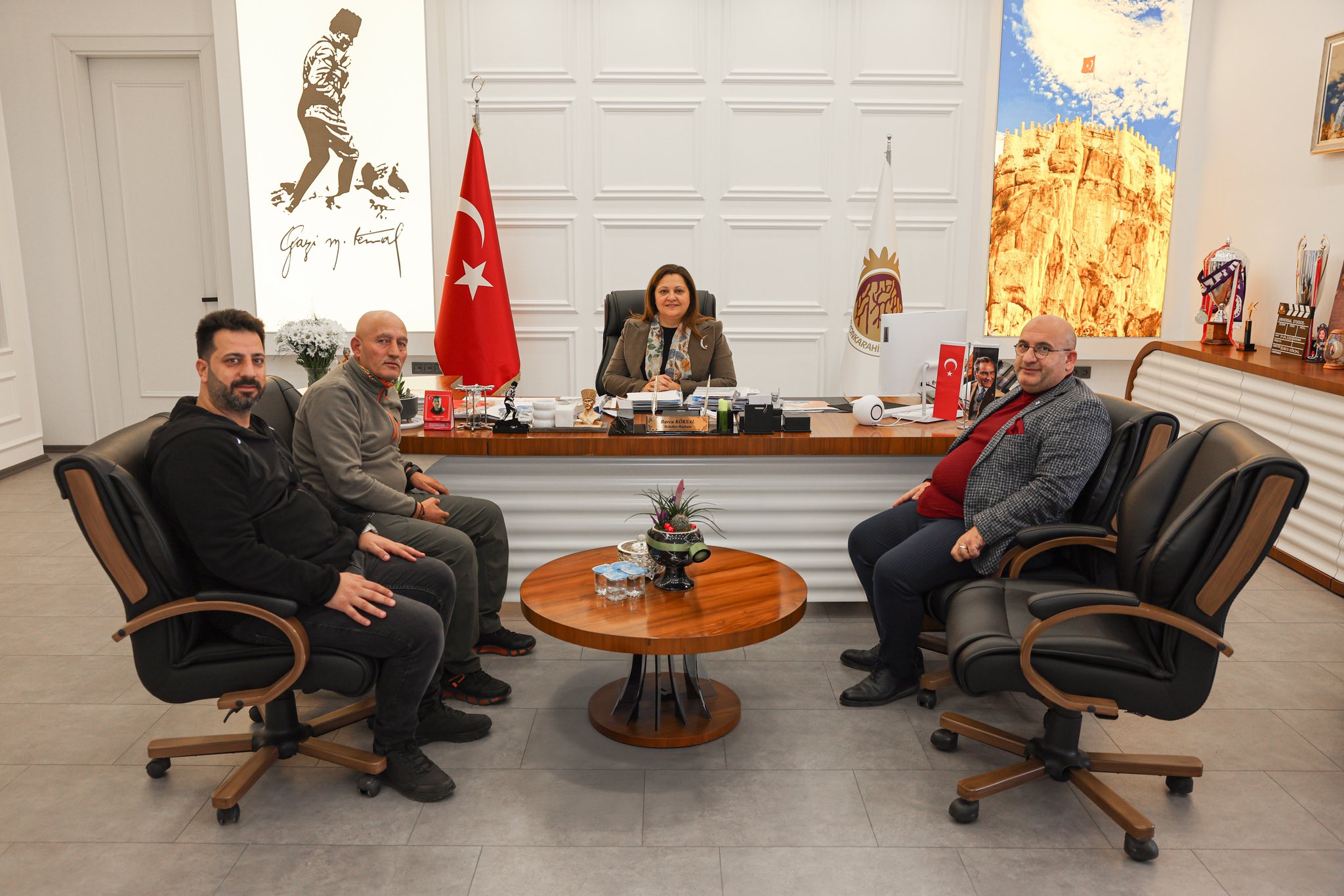 Makamda Bir Araya Gelindi Başkan Köksal Başkan Geçgel’i Ağırladı