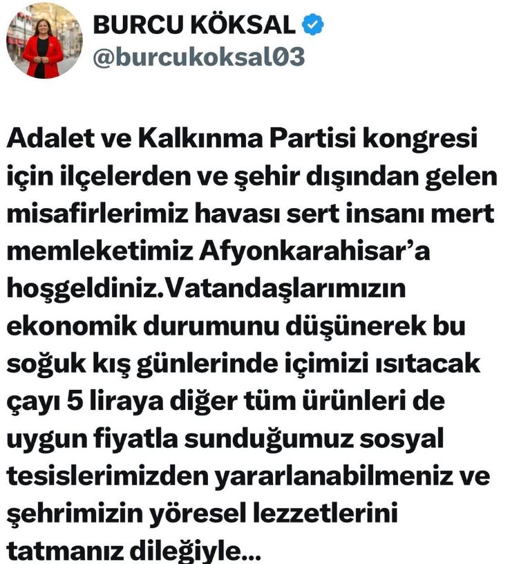 AFYONKARAHİSAR BELEDİYESİ'NDEN MİSAFİRLERE UYGUN FİYATLI HİZMET
