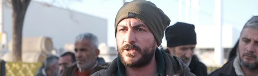 ÜCRETLERİNİ ALAMAYAN İNŞAAT İŞÇİLERİ SAYIN İNŞAAT ÖNÜNDE EYLEM YAPTI
