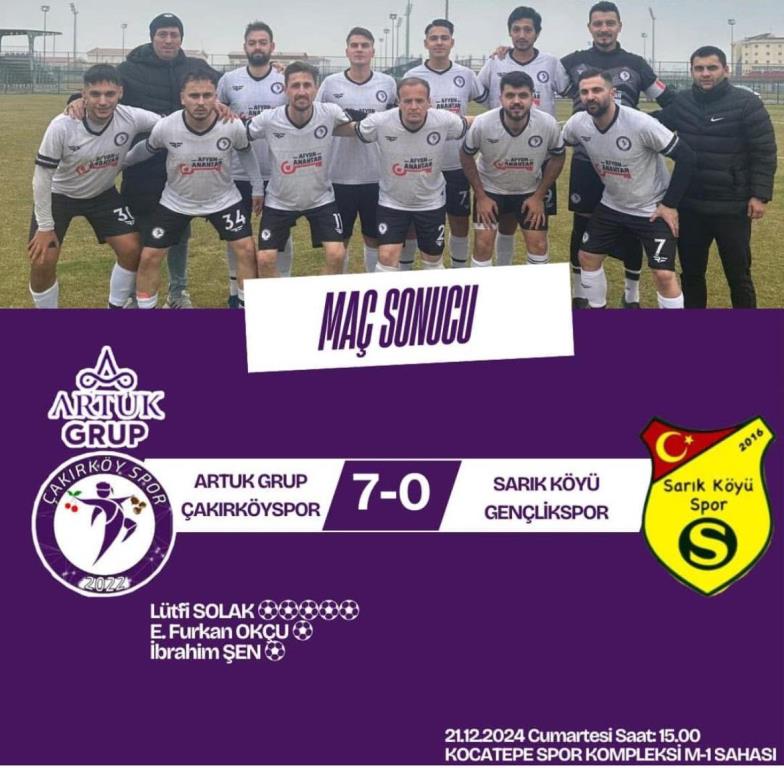 ARTUK GRUP ÇAKIRKÖYSPOR GOL OLDU YAĞDI!