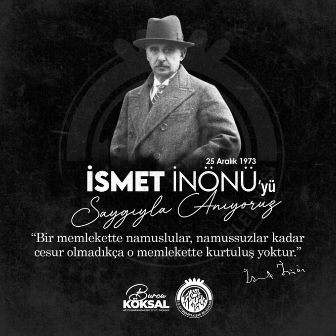 Burcu Köksal  “İsmet İnönü’yü Saygı ve Minnetle Anıyoruz”