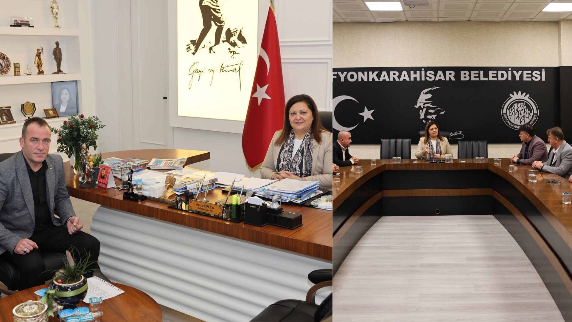 Başkan Köksal’ın Gündemi Yoğun Geçti  Önce Şoförleri Dinledi Sonra Muhtarla Bir Araya Geldi