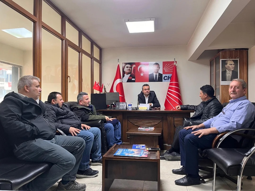 CHP’li Erhan’a Partisinin  Belde Başkanı Kemik'ten Ziyaret