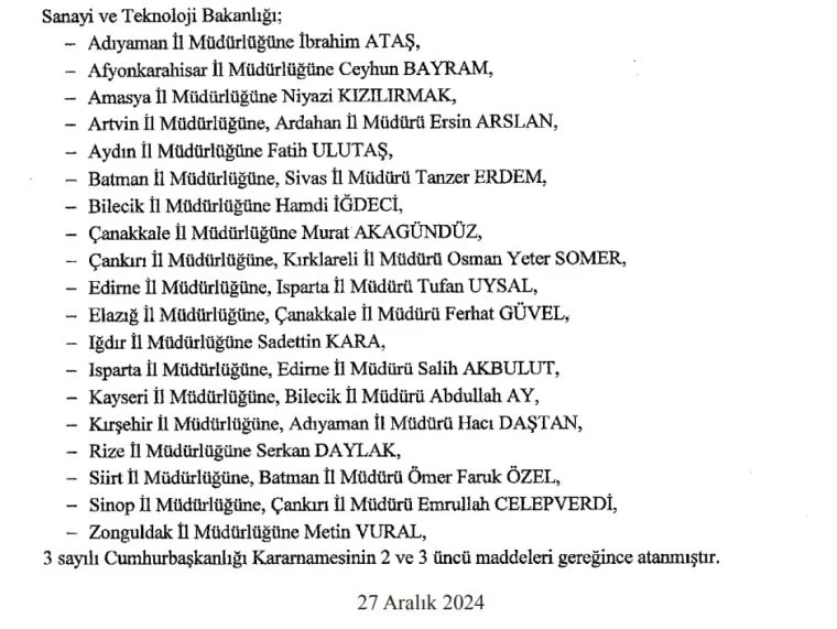 4 İlin Milli Eğitim Müdürü Görevden Alındı