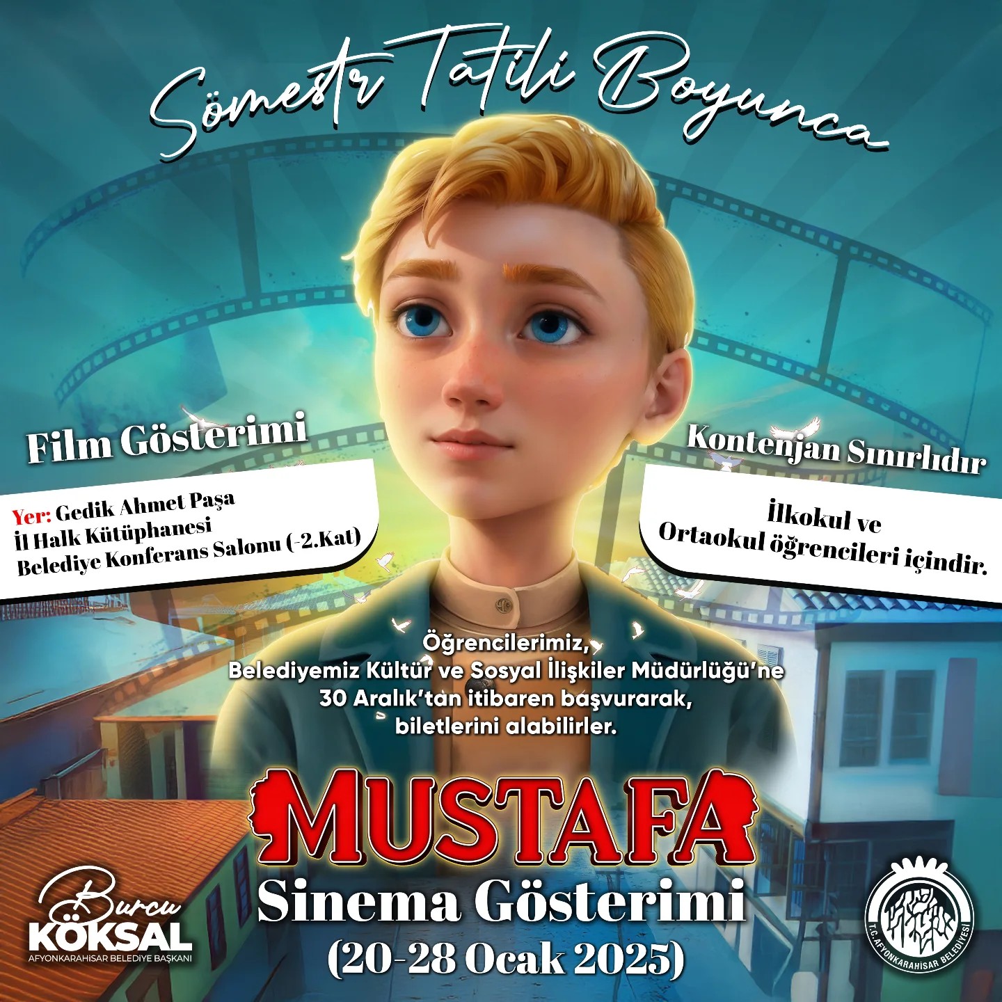Afyonkarahisar Belediyesi’nden Sömestr Tatiline Özel Sinema Keyfi