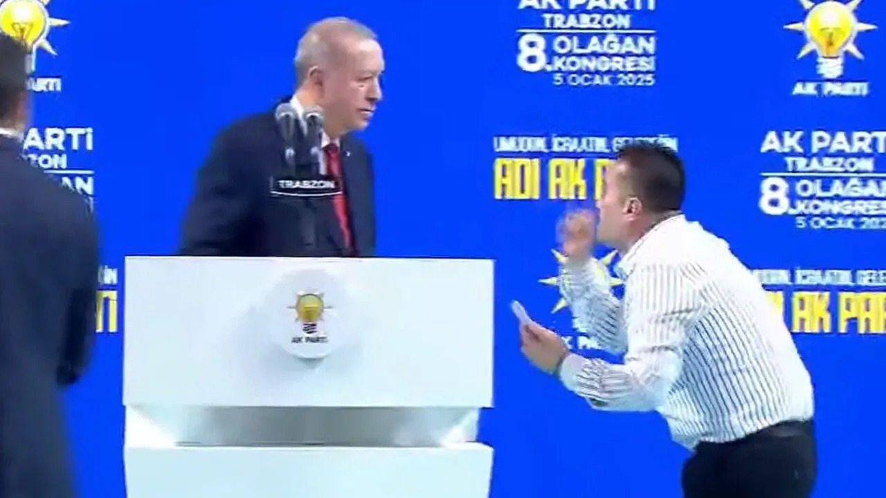 Erdoğan'a sarılmak için güvenliği aştı! 