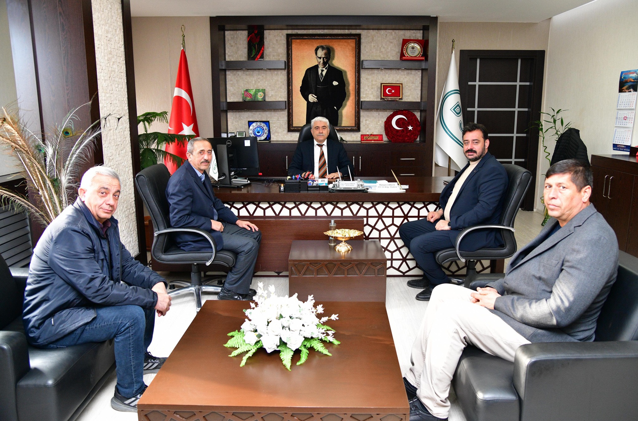 Başkan Okumuş ’tan  Bölge Müdürü Erkan’a Ziyaret
