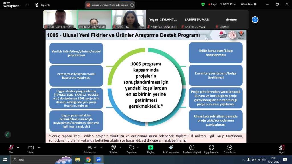 TÜBİTAK ARAŞTIRMA DESTEK PROGRAMLARI SEMİNERİ GERÇEKLEŞTİ