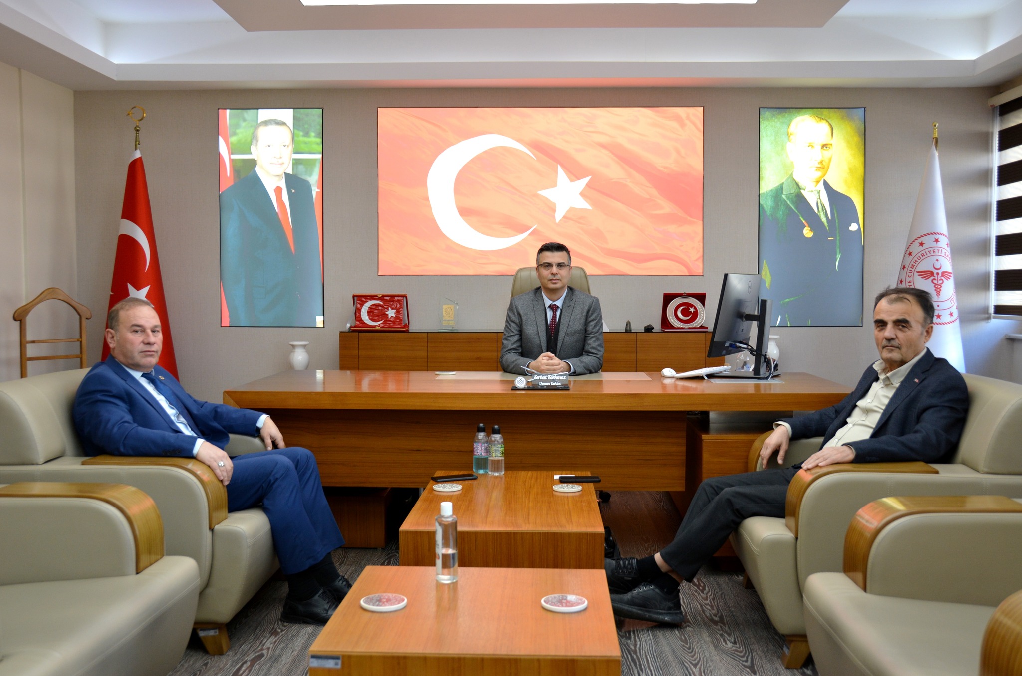 Türk İş ve Türk Sağlık Sen'den, Müdür Korkmaz’a Ziyaret