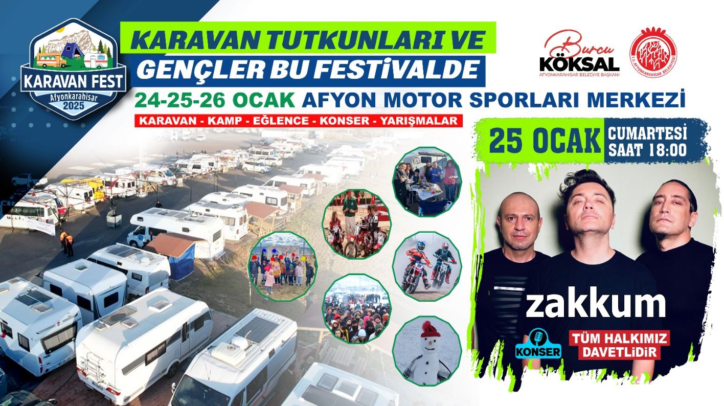 Afyonkarahisar’da Karavan Festivali Başlıyor: Karavan Fest 2025! Doğa, Müzik ve Macera Bir Arada…