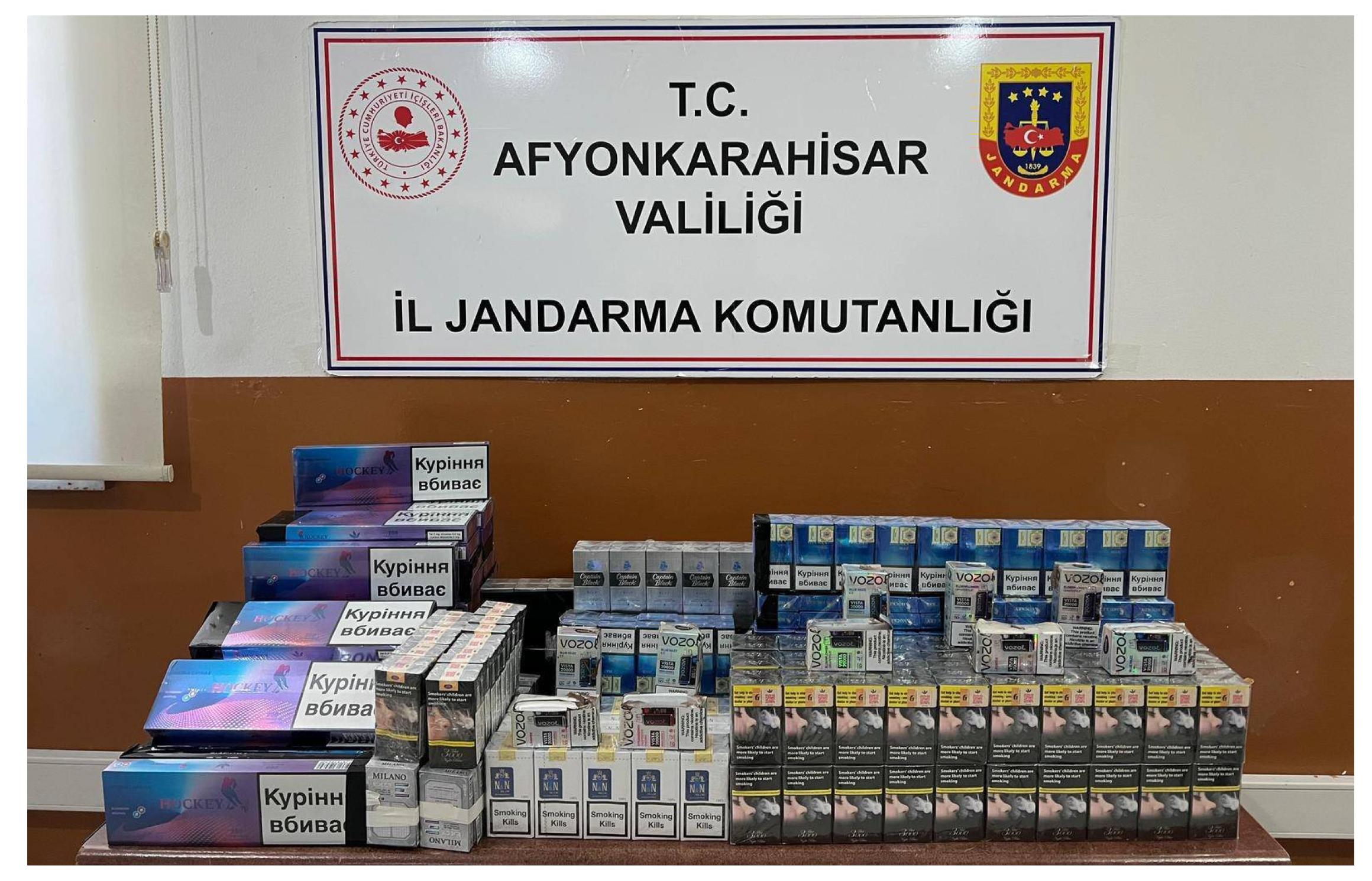 Afyonkarahisar’da Çok Sayıda Kaçak Tütün Ürünü Ele Geçirildi