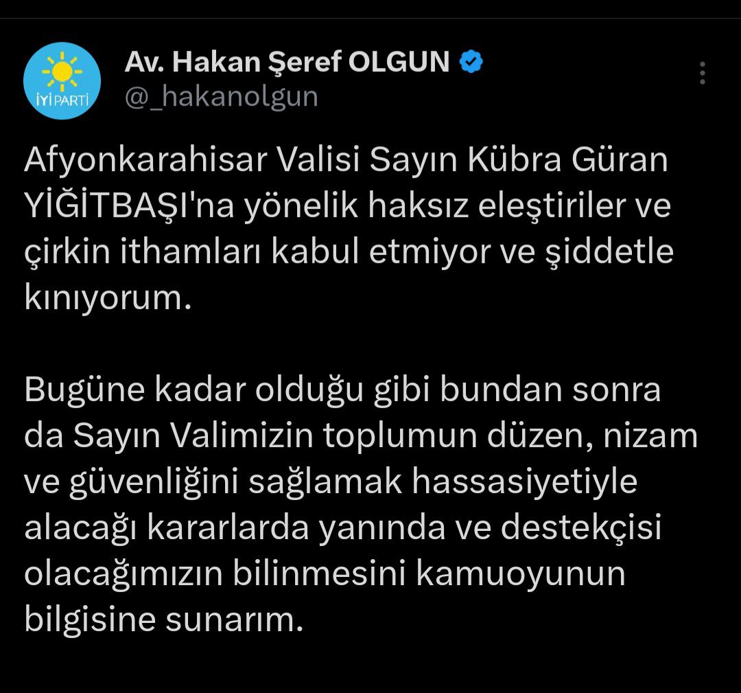 Milletvekili Olgun’dan, Vali Yiğitbaşı’nın Talimatına Destek