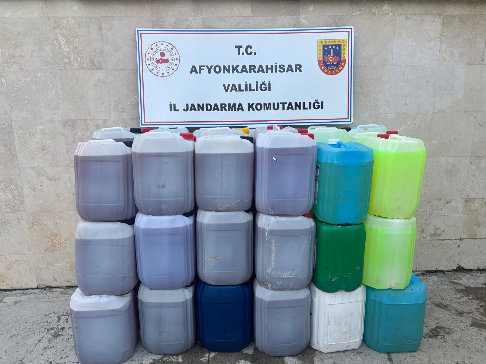 Afyonkarahisar’da 1.060 Litre Kaçak Temizlik Ürünü Ele Geçirildi