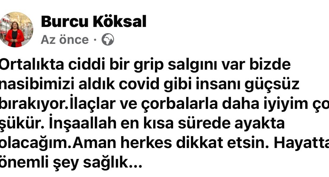 Başkan Köksal Hastalandı  Salgına Karşı Uyarılarda Bulundu