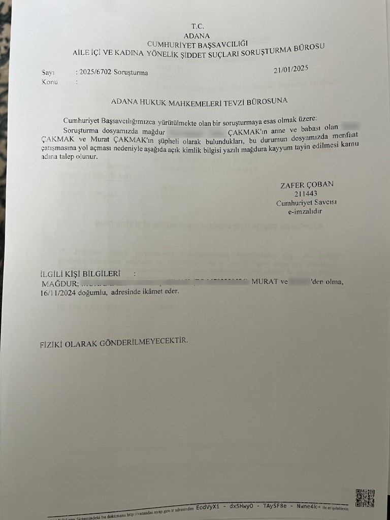 2,5 AYLIK BEBEĞE KAYYUM ATANDI