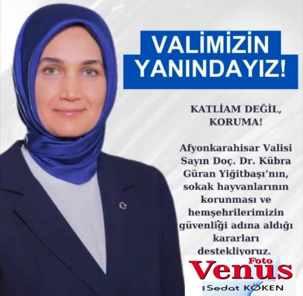 FOTO VENÜS İŞLETME SAHİBİ KÖKEN'DEN VALİ YİĞİTBAŞI'NA TAM DESTEK!
