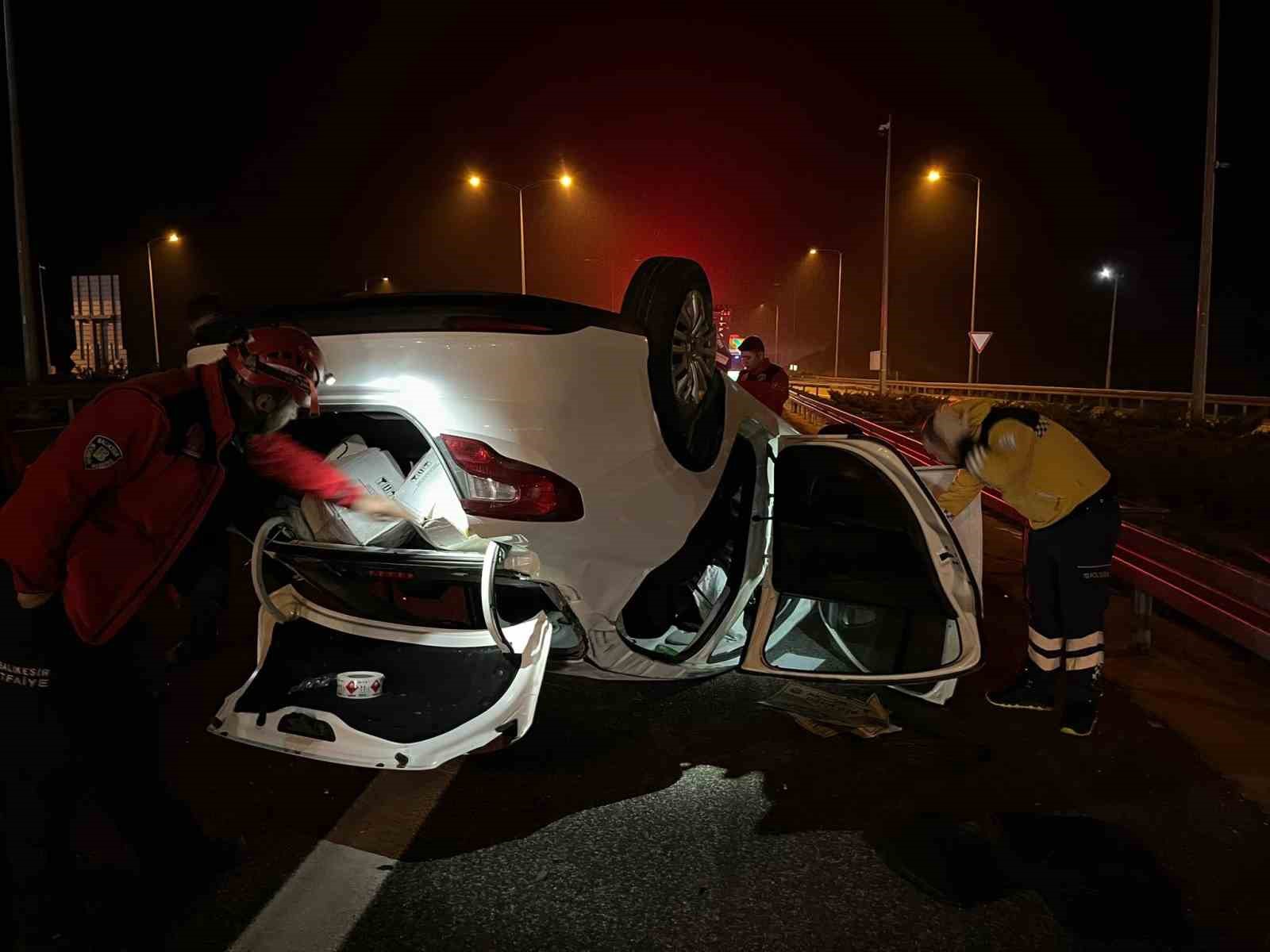 Otobanda Çift Taraflı Trafik Kazası: 1 Yaralı
