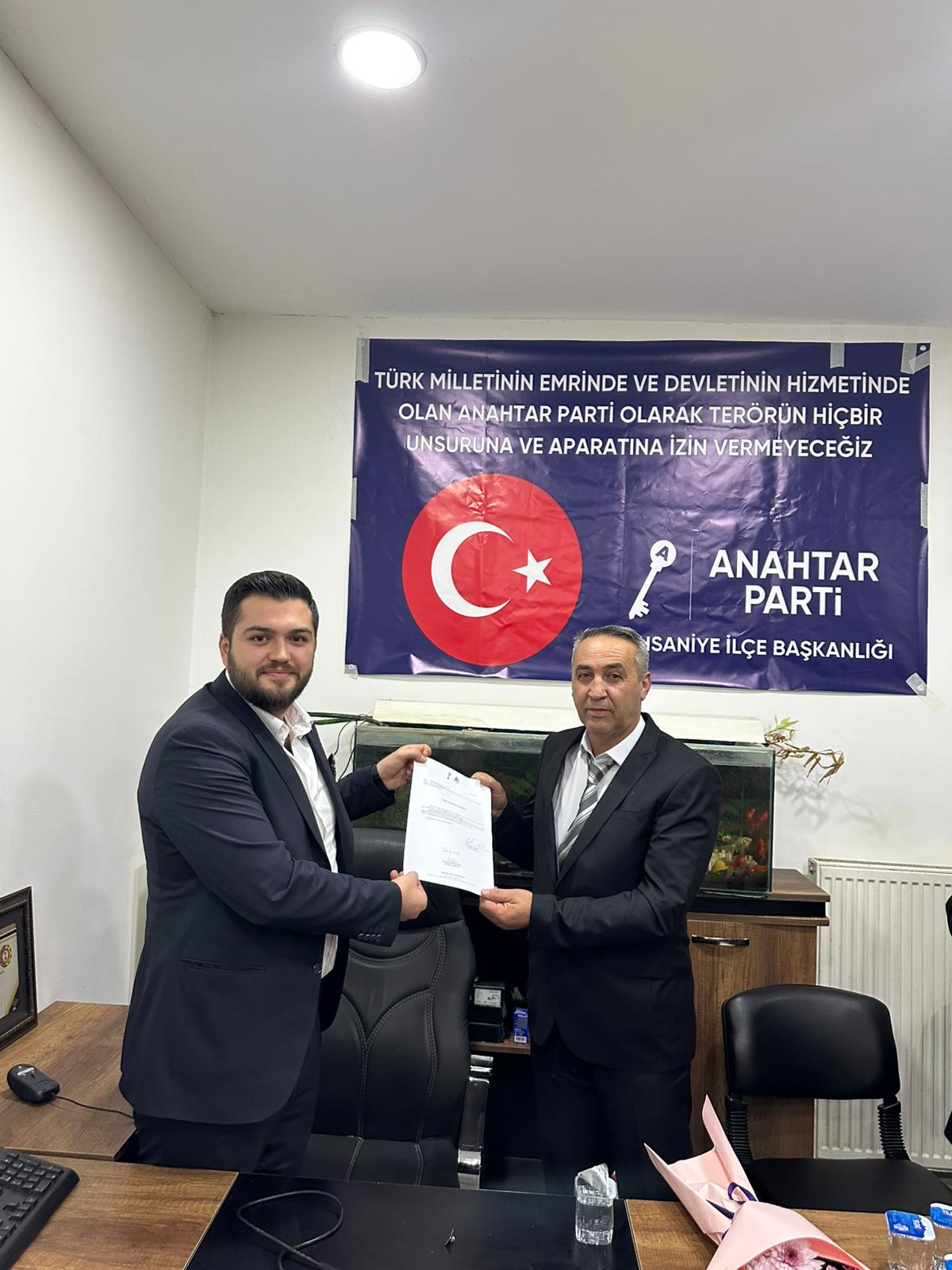 Anahtar Parti İhsaniye İlçe Başkanı Faruk Özdemir Oldu
