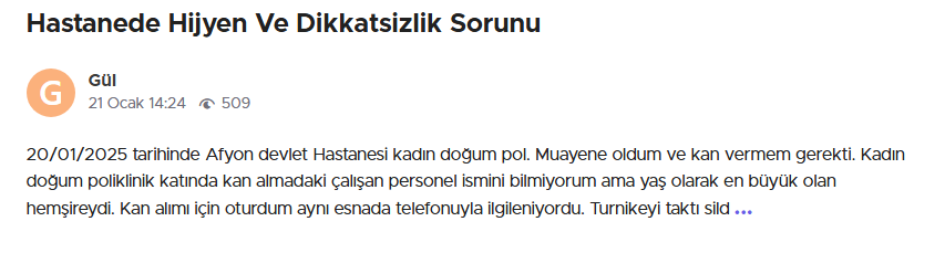 Devlet Hastanesi'ne yönelik şikayetler giderek artıyor