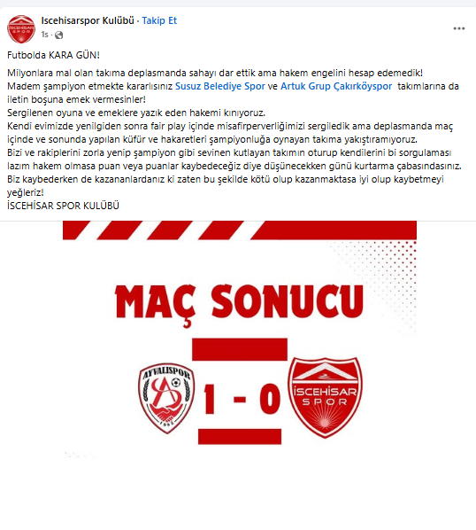 FUTBOLDA KARA GÜN! O KULÜPTEN ZEHİR ZEMBEREK AÇIKLAMA